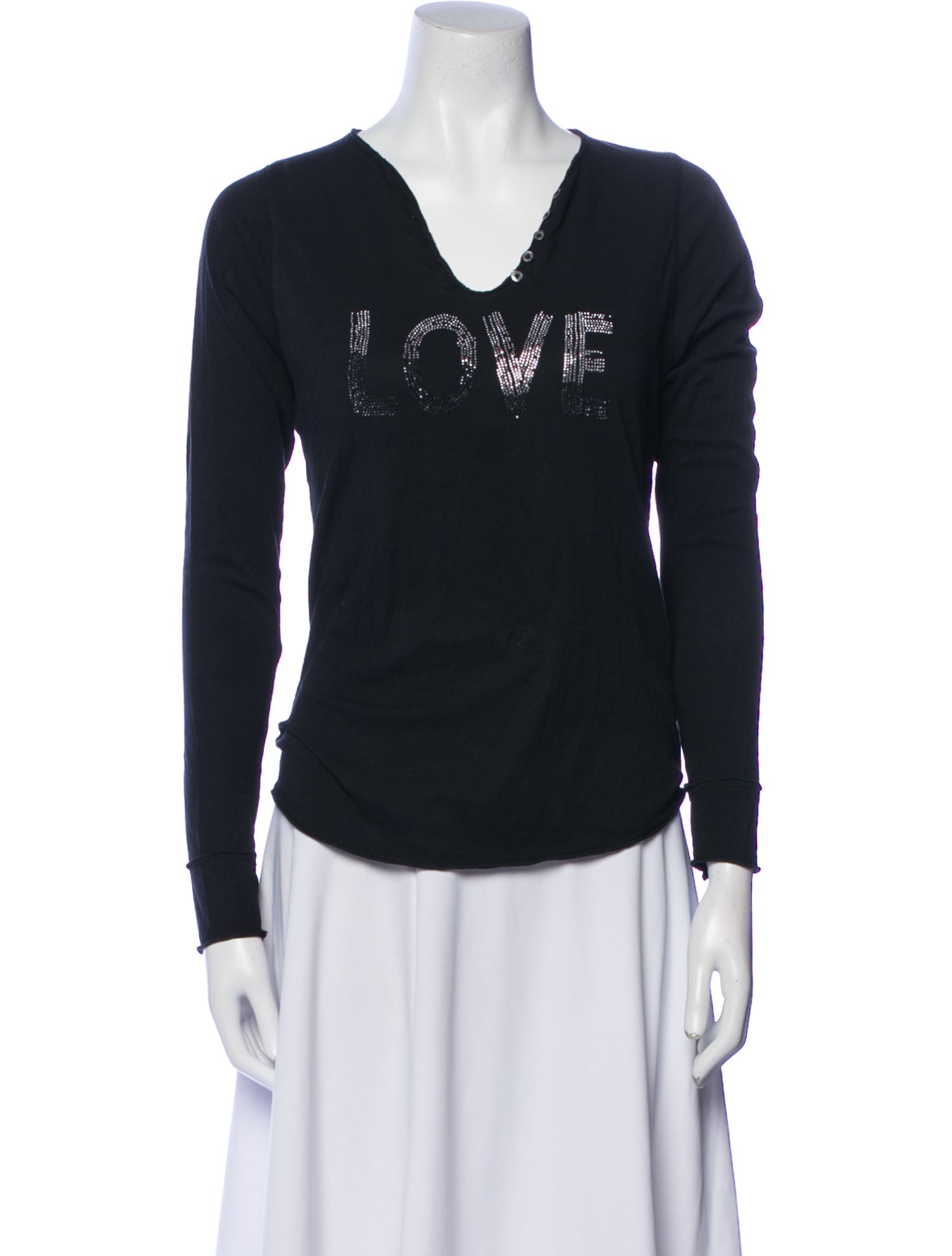 Zadig & Voltaire Patterned V-Neck T-Shirt