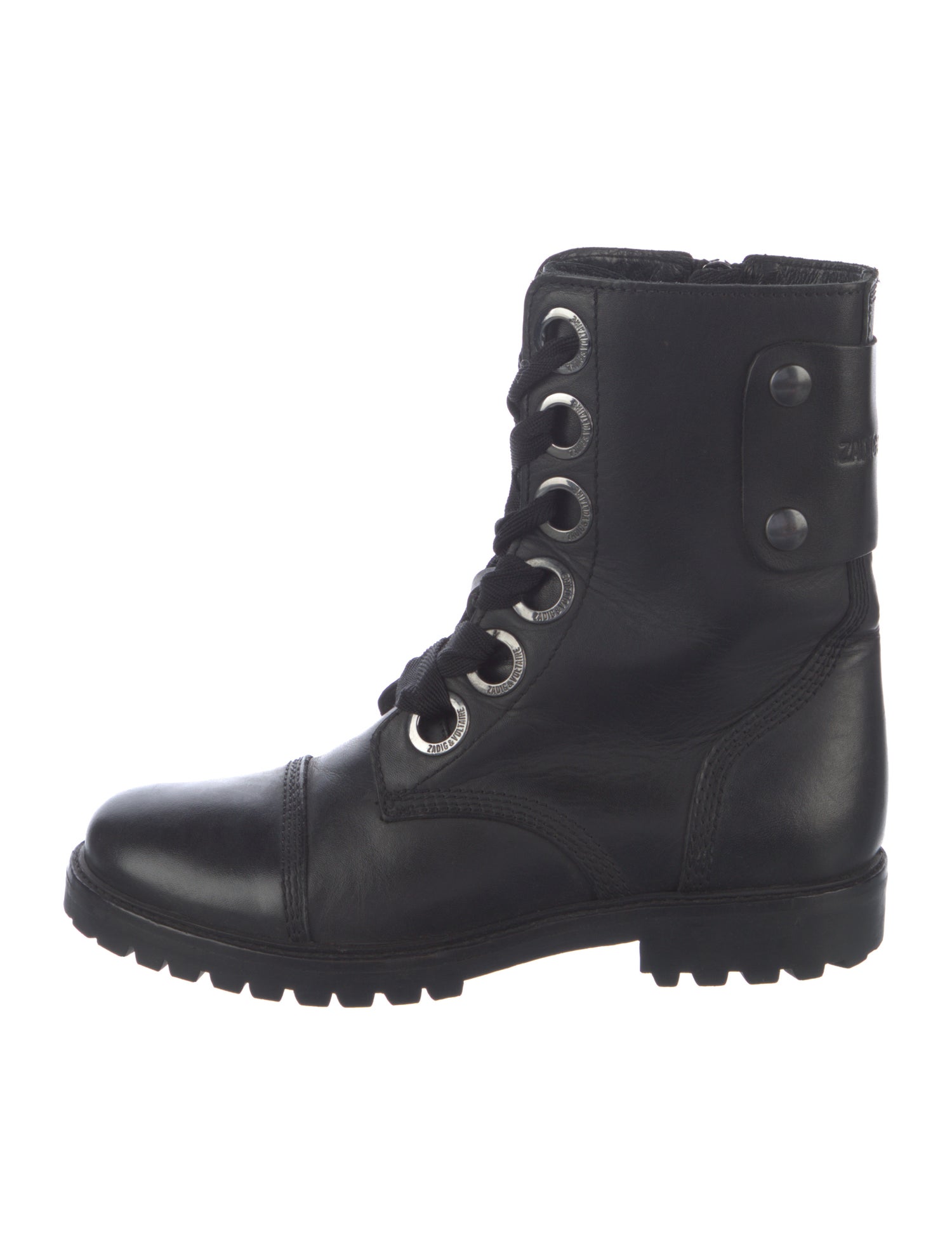 Zadig & Voltaire Leather Combat Boots