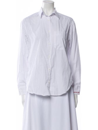 Zadig & Voltaire Striped Long Sleeve Button-Up Top