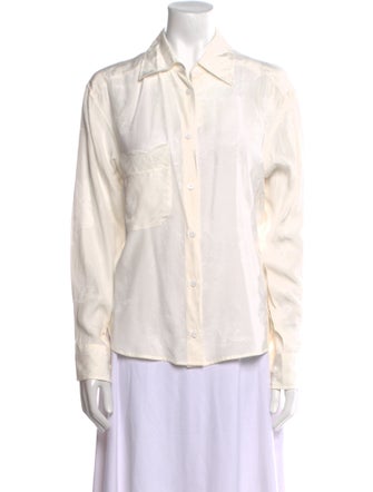 Zadig & Voltaire Silk Long Sleeve Button-Up Top