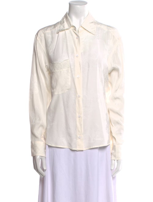 Zadig & Voltaire Silk Long Sleeve Button-Up Top