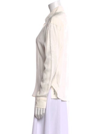 Zadig & Voltaire Silk Long Sleeve Button-Up Top