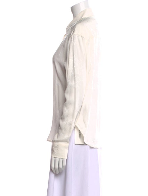 Zadig & Voltaire Silk Long Sleeve Button-Up Top