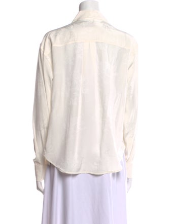 Zadig & Voltaire Silk Long Sleeve Button-Up Top