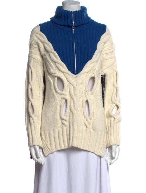 Zadig & Voltaire Wool Colorblock Pattern Sweater