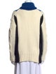 Zadig & Voltaire Wool Colorblock Pattern Sweater