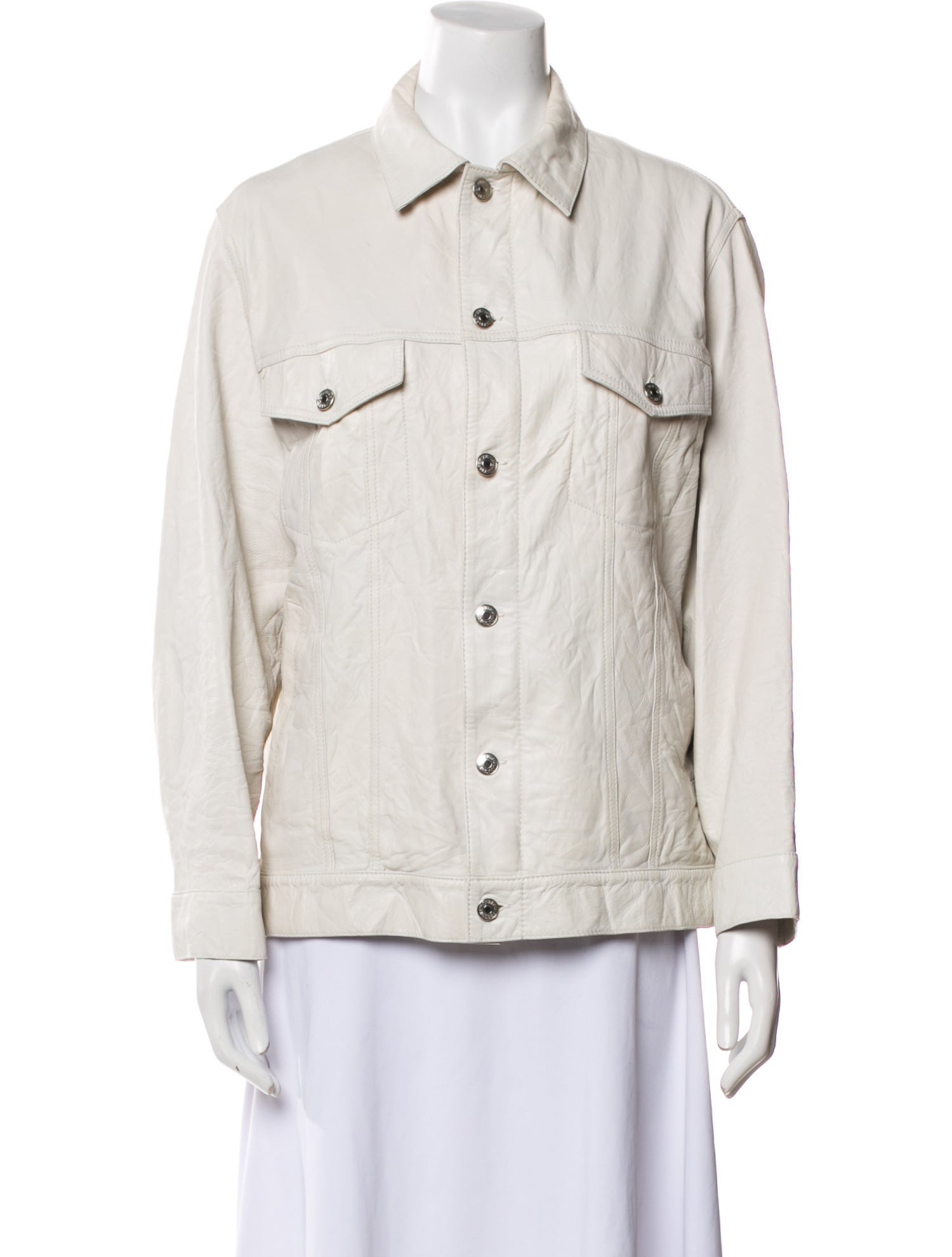 Zadig & Voltaire Lamb Leather Denim Jacket