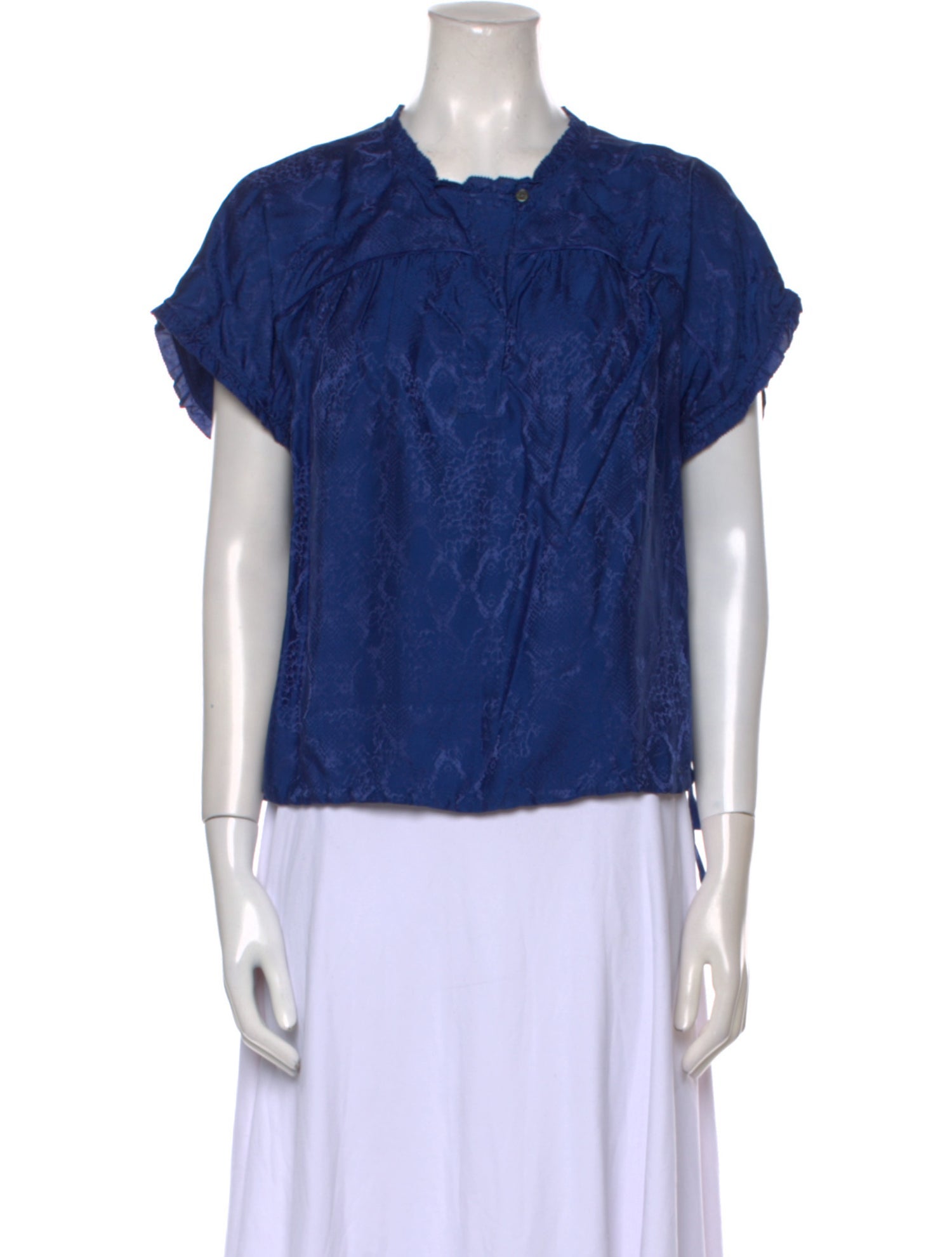 Zadig & Voltaire V-Neck Short Sleeve Blouse