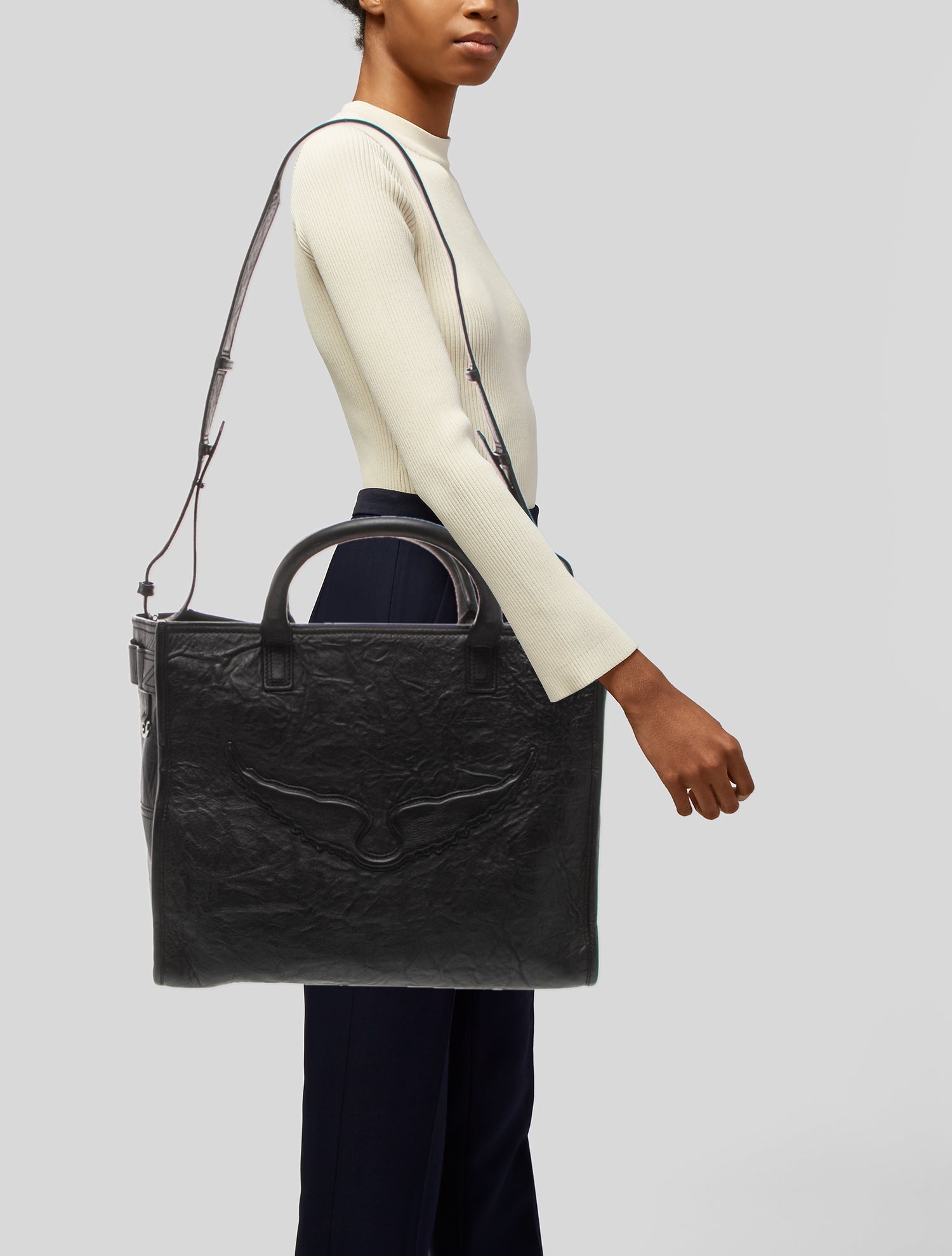 Zadig & Voltaire Leather Messenger Bag