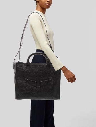 Zadig & Voltaire Leather Messenger Bag