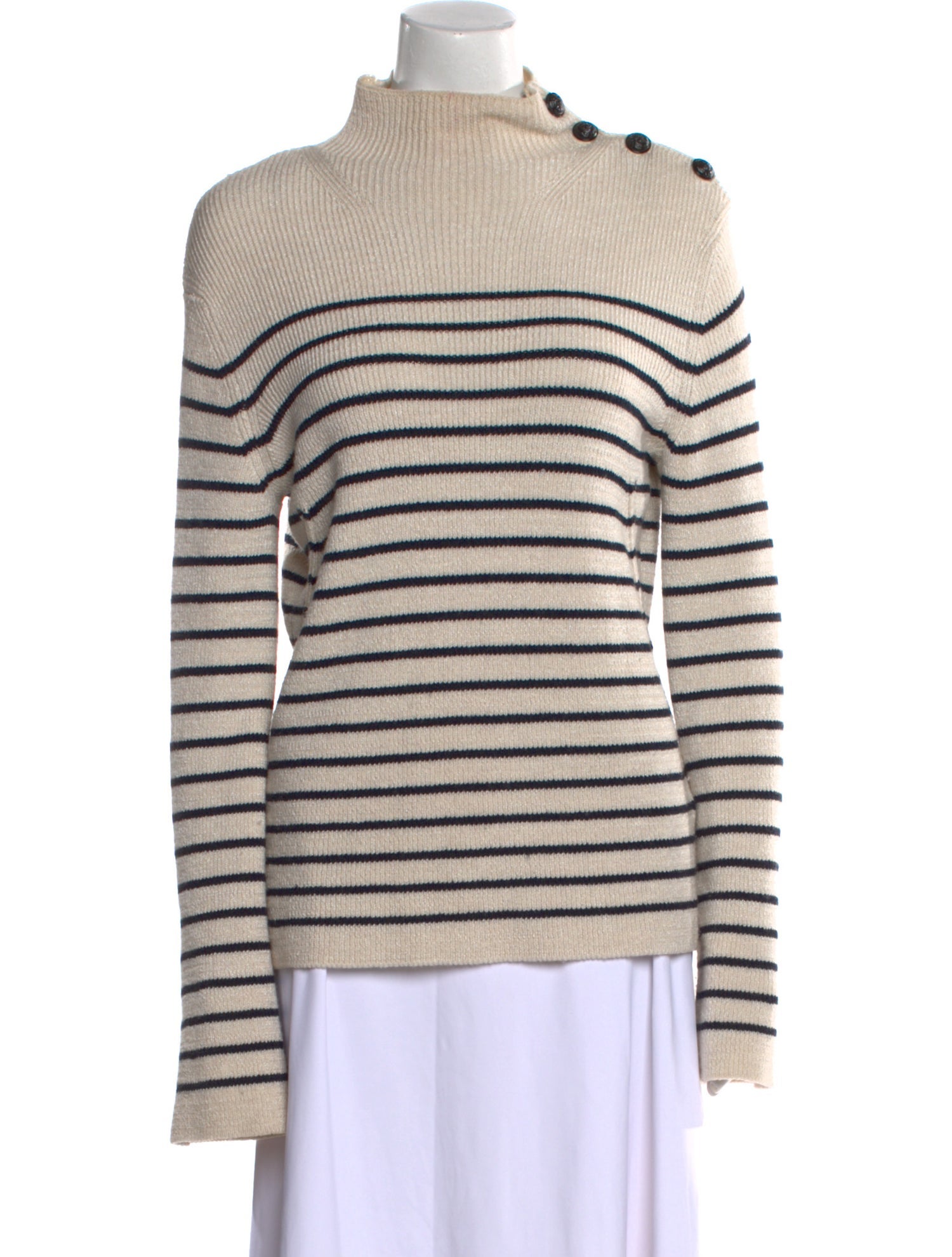 Zadig & Voltaire Striped Mock Neck Sweater