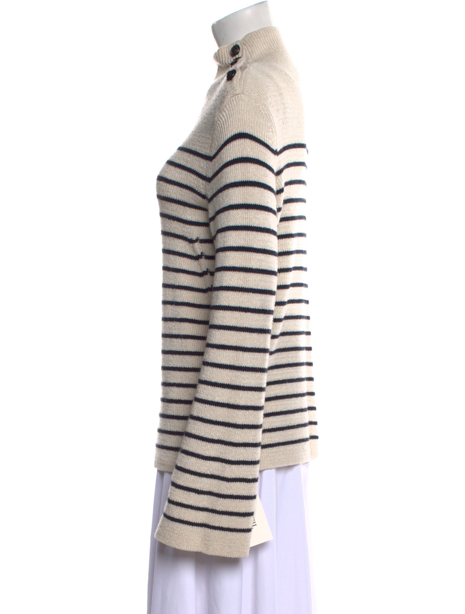 Zadig & Voltaire Striped Mock Neck Sweater