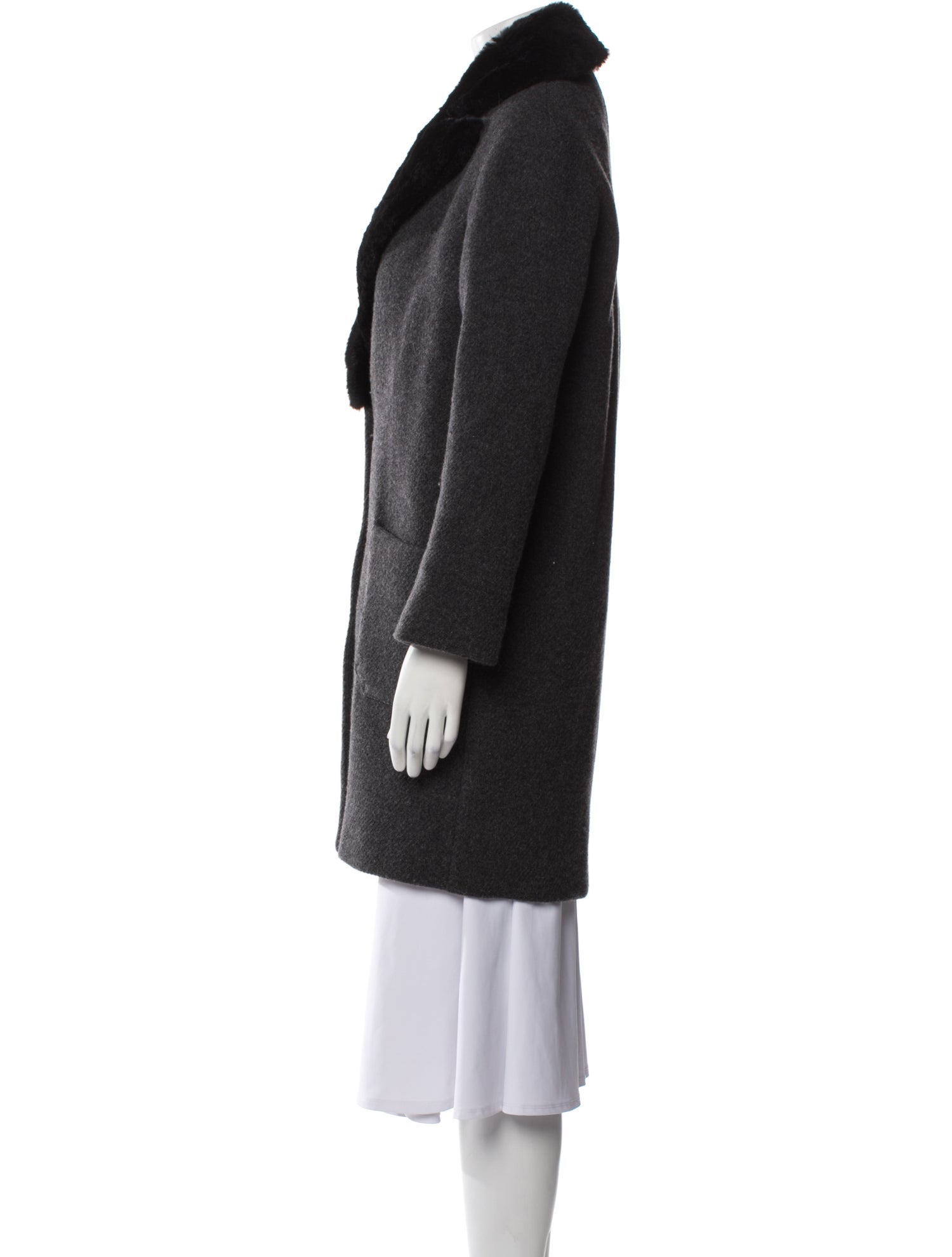 Zadig & Voltaire Wool Fur Coat