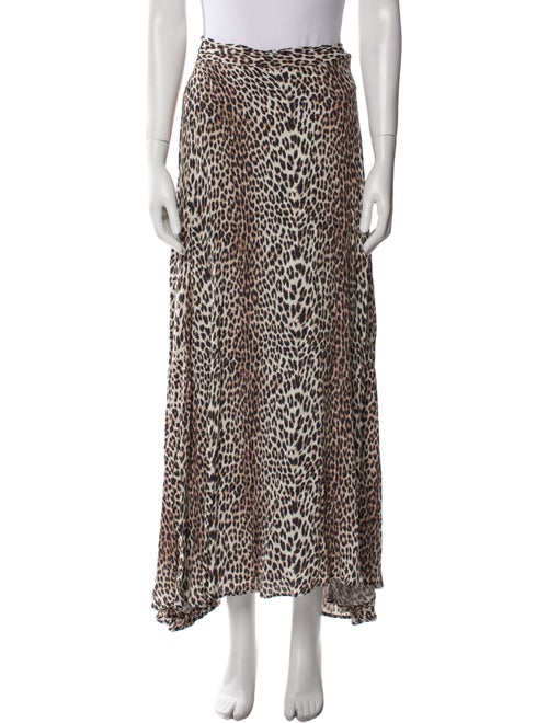 Zadig & Voltaire Animal Print Long Skirt
