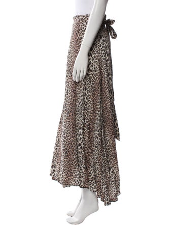 Zadig & Voltaire Animal Print Long Skirt