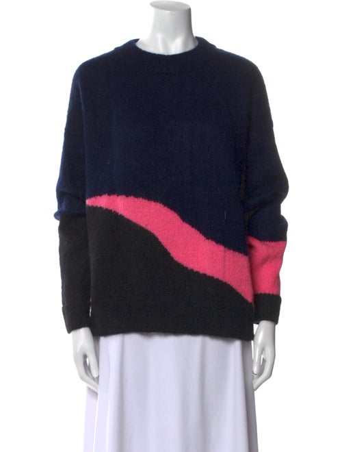 Zadig & Voltaire Colorblock Pattern Crew Neck Sweater