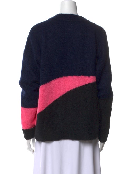 Zadig & Voltaire Colorblock Pattern Crew Neck Sweater