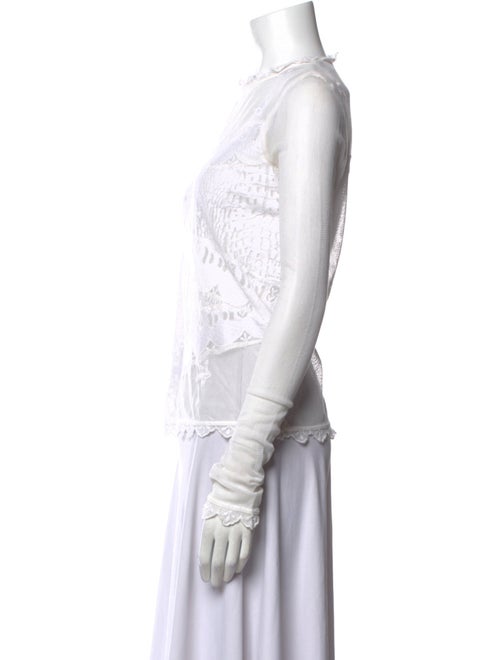 Zadig & Voltaire Lace Pattern Crew Neck Top