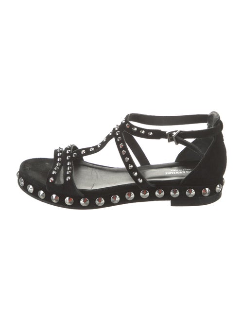 Zadig & Voltaire Suede Studded Accents Gladiator Sandals