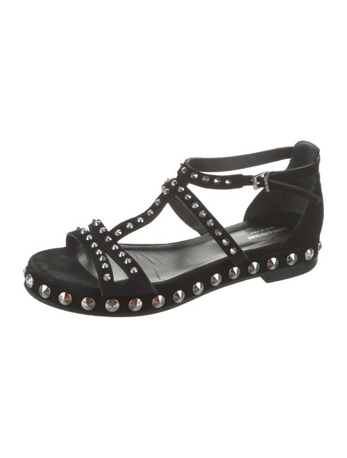 Zadig & Voltaire Suede Studded Accents Gladiator Sandals