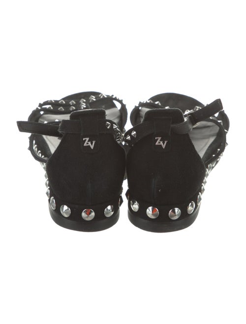 Zadig & Voltaire Suede Studded Accents Gladiator Sandals