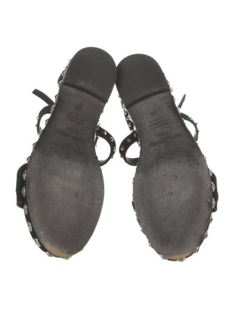 Zadig & Voltaire Suede Studded Accents Gladiator Sandals