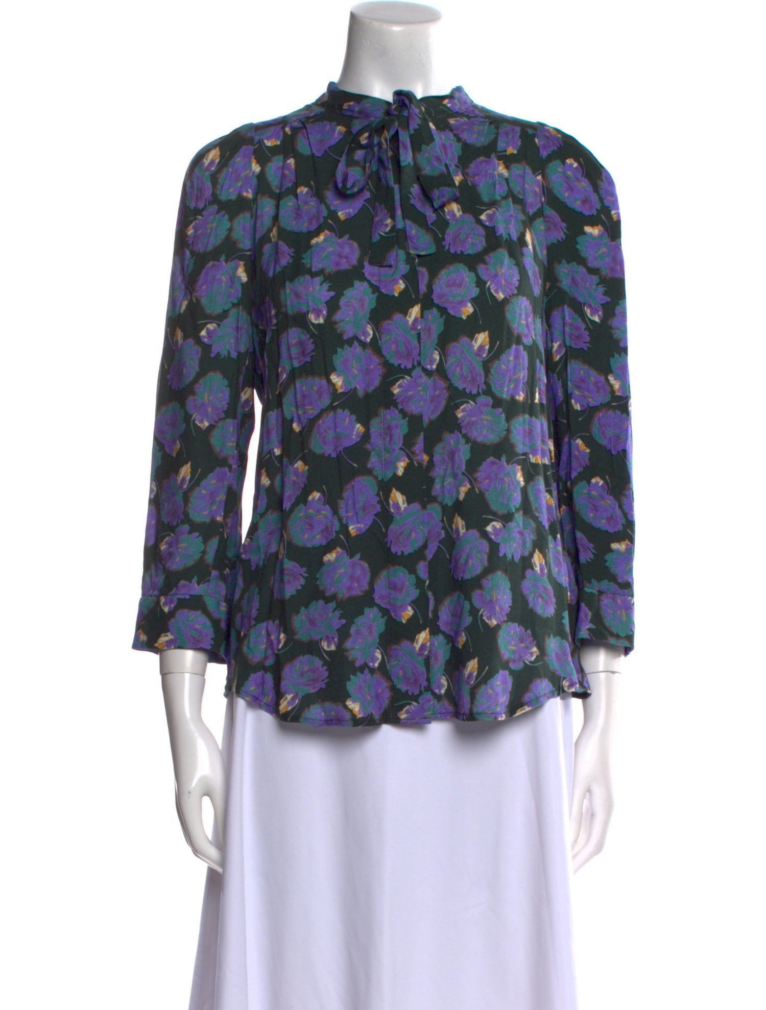 Zadig & Voltaire Floral Print Mock Neck Blouse