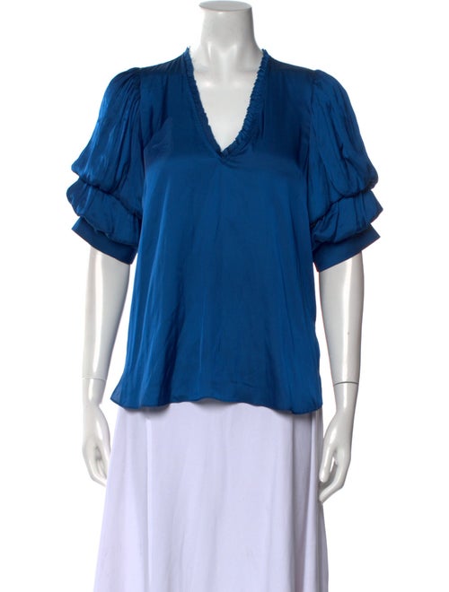 Zadig & Voltaire V-Neck Short Sleeve Blouse