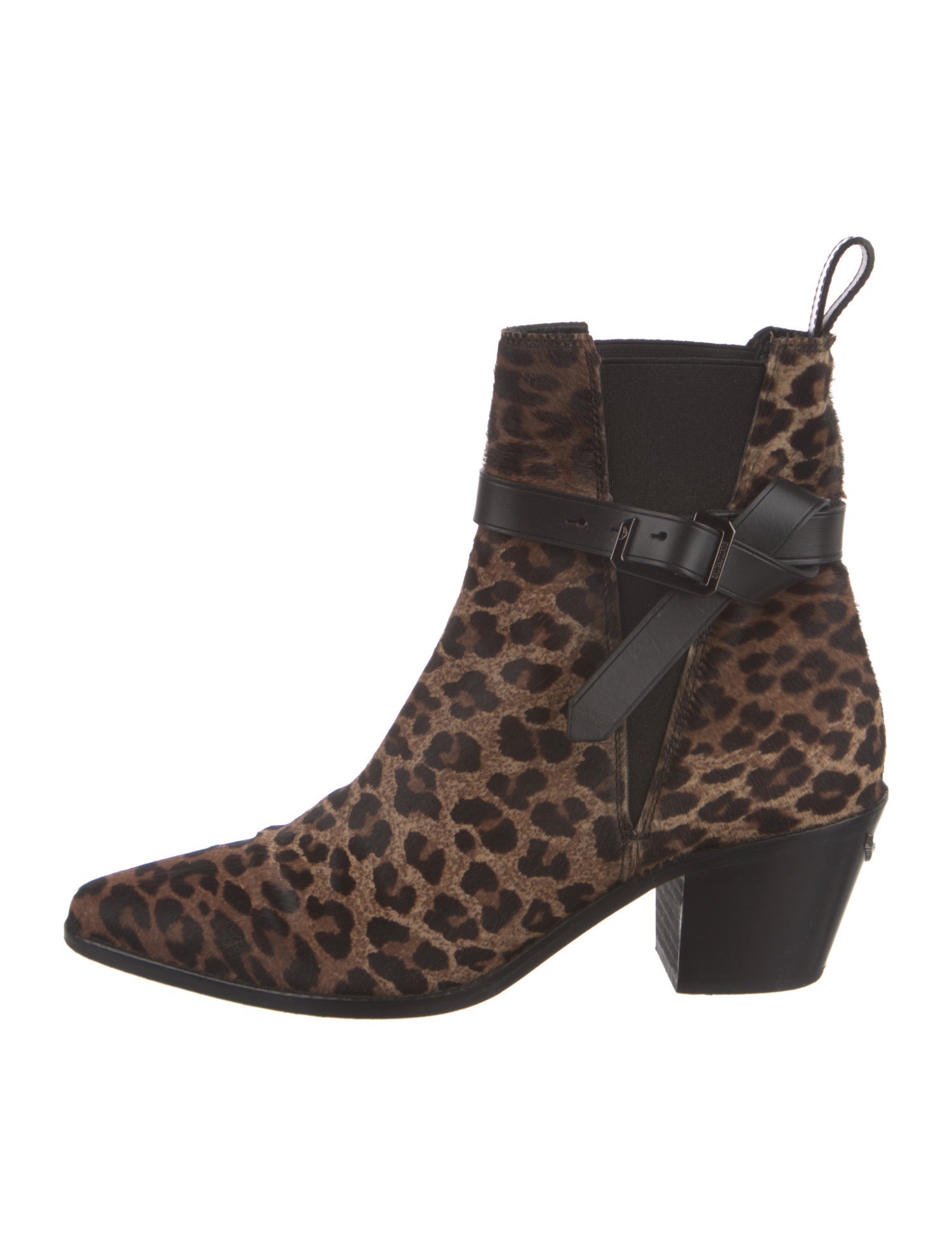 Zadig & Voltaire Ponyhair Animal Print Chelsea Boots
