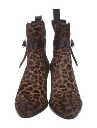 Zadig & Voltaire Ponyhair Animal Print Chelsea Boots