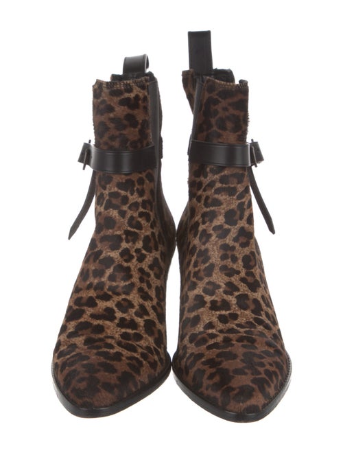 Zadig & Voltaire Ponyhair Animal Print Chelsea Boots
