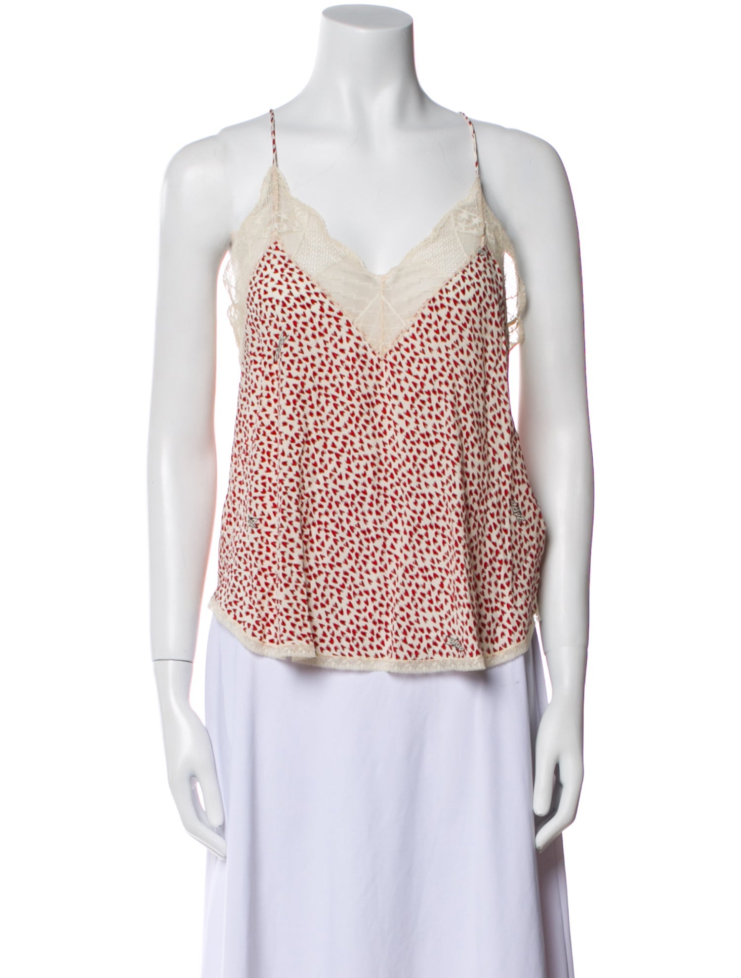 Zadig & Voltaire Printed V-Neck Top w/ Tags