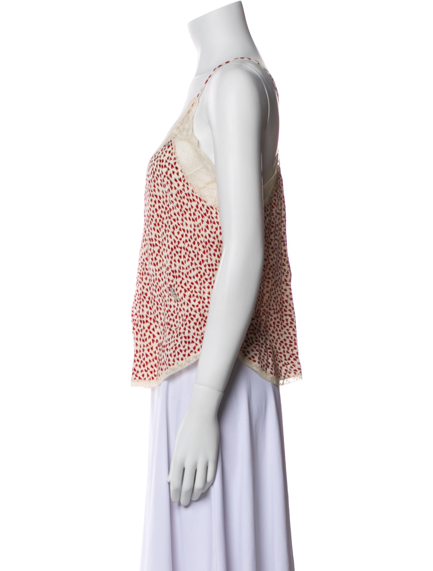 Zadig & Voltaire Printed V-Neck Top w/ Tags