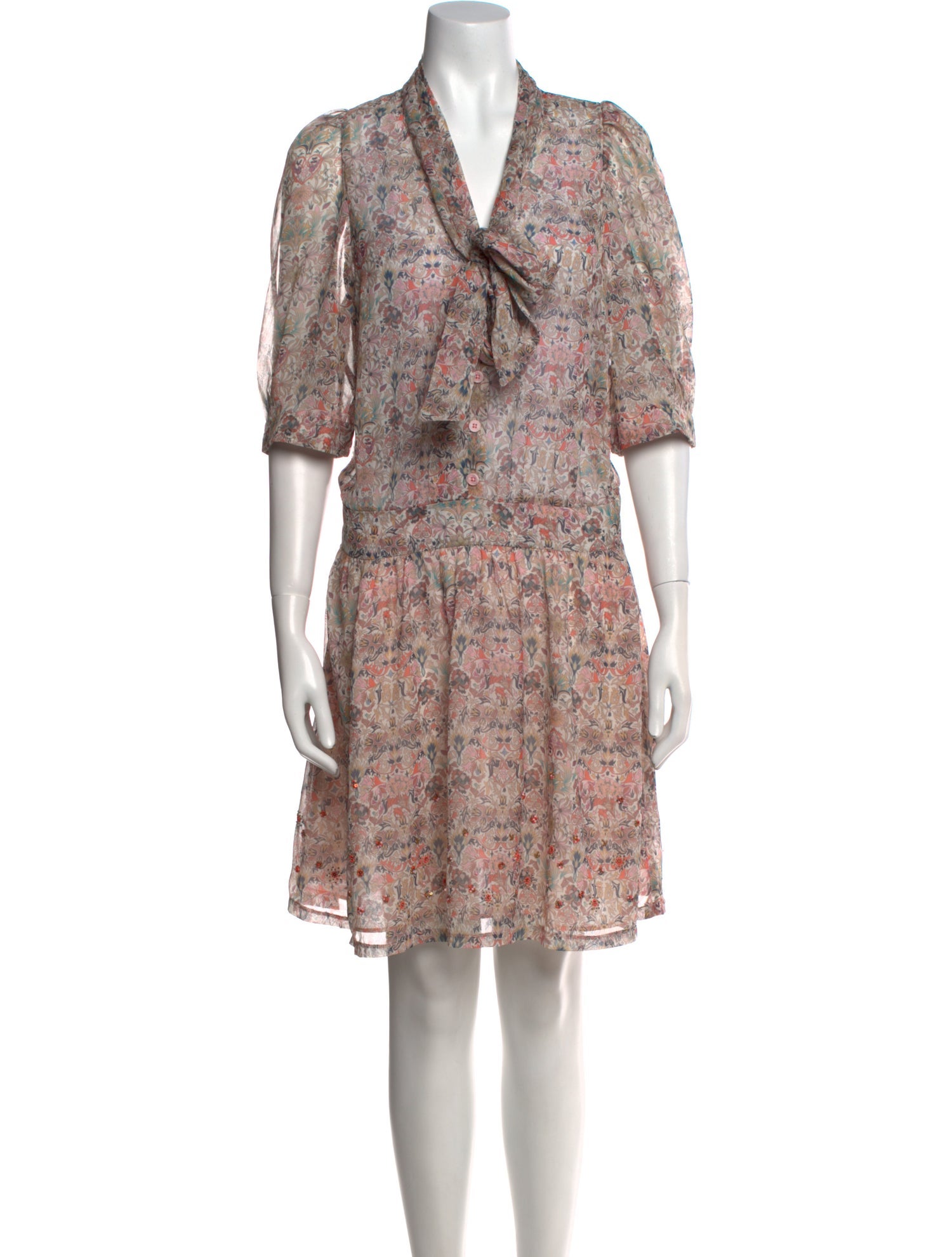 Zadig & Voltaire Floral Print Knee-Length Dress