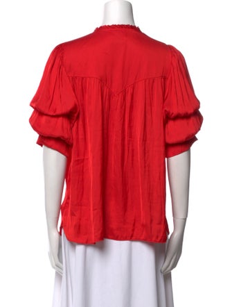 Zadig & Voltaire V-Neck Short Sleeve Blouse