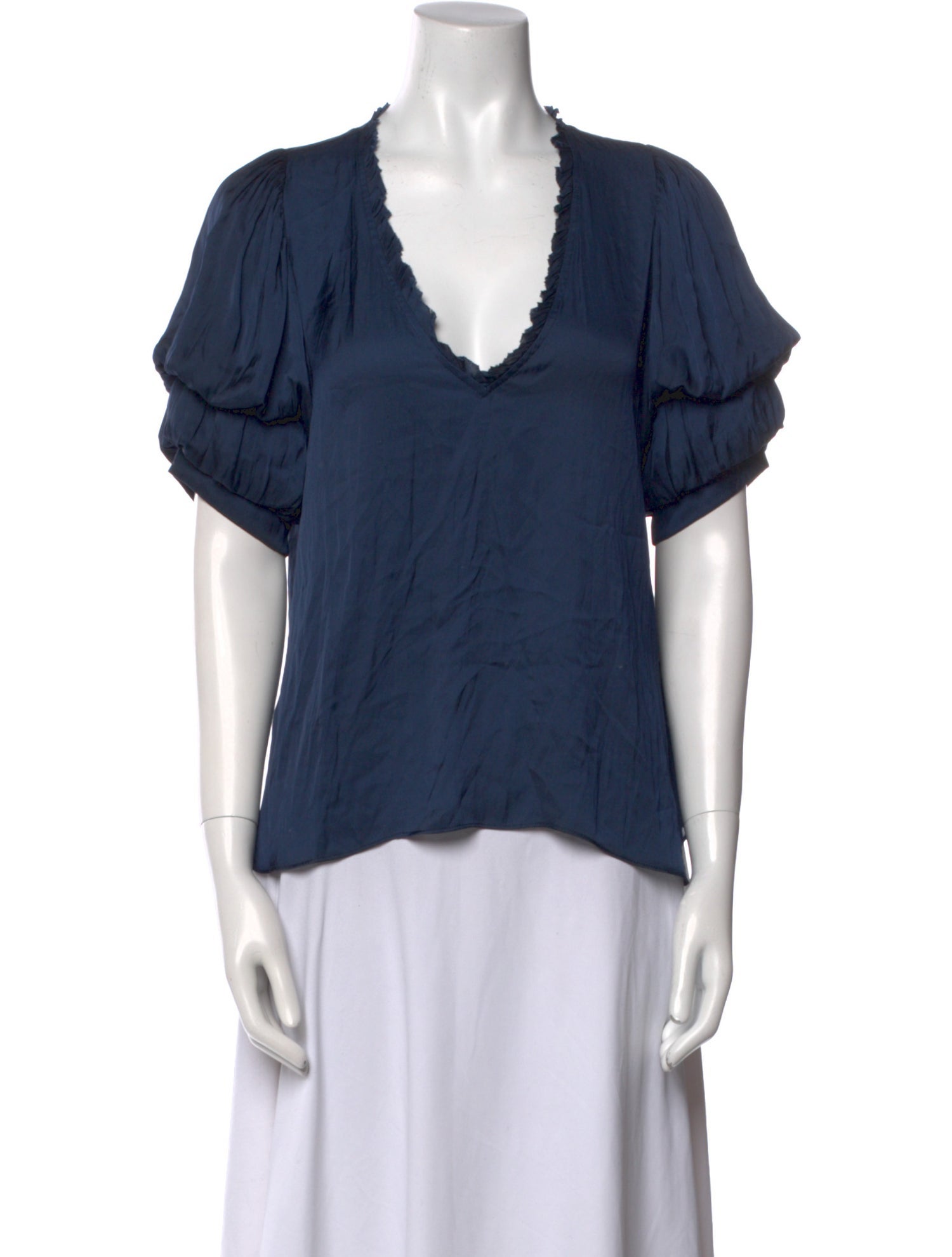 Zadig & Voltaire V-Neck Short Sleeve Blouse
