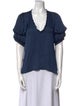 Zadig & Voltaire V-Neck Short Sleeve Blouse