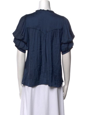 Zadig & Voltaire V-Neck Short Sleeve Blouse