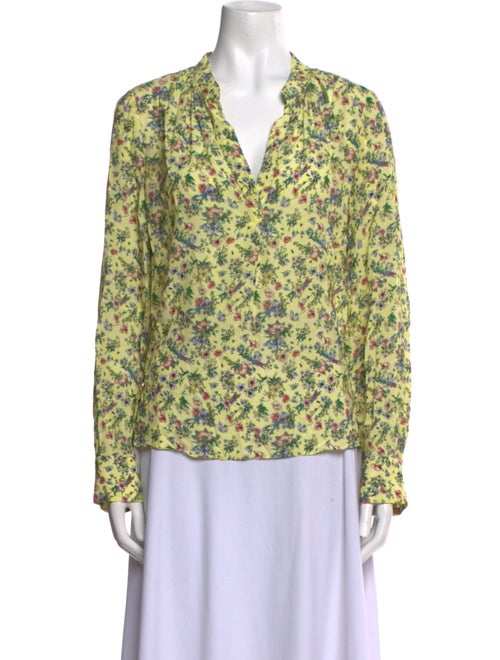 Zadig & Voltaire Floral Print V-Neck Blouse