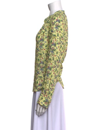 Zadig & Voltaire Floral Print V-Neck Blouse