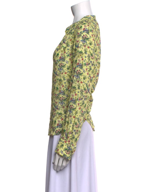 Zadig & Voltaire Floral Print V-Neck Blouse