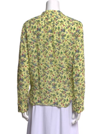 Zadig & Voltaire Floral Print V-Neck Blouse