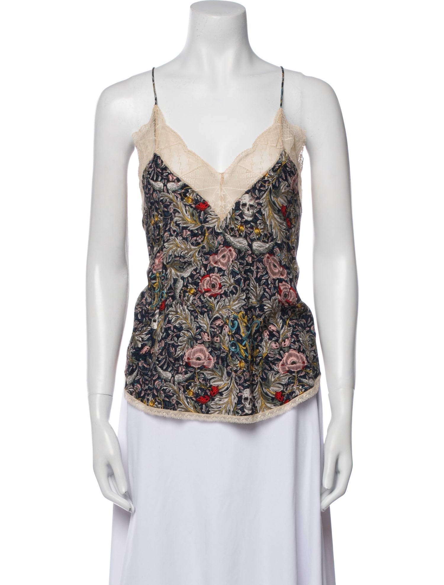 Zadig & Voltaire Floral Print V-Neck Top