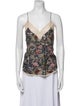 Zadig & Voltaire Floral Print V-Neck Top