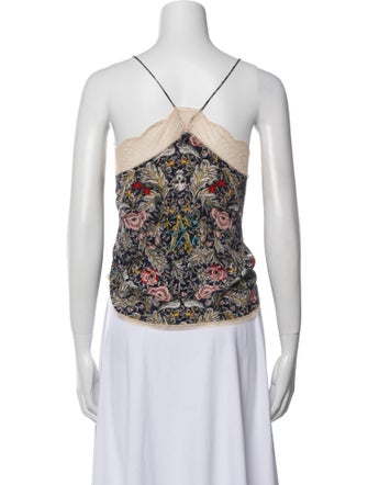 Zadig & Voltaire Floral Print V-Neck Top