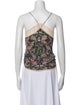 Zadig & Voltaire Floral Print V-Neck Top