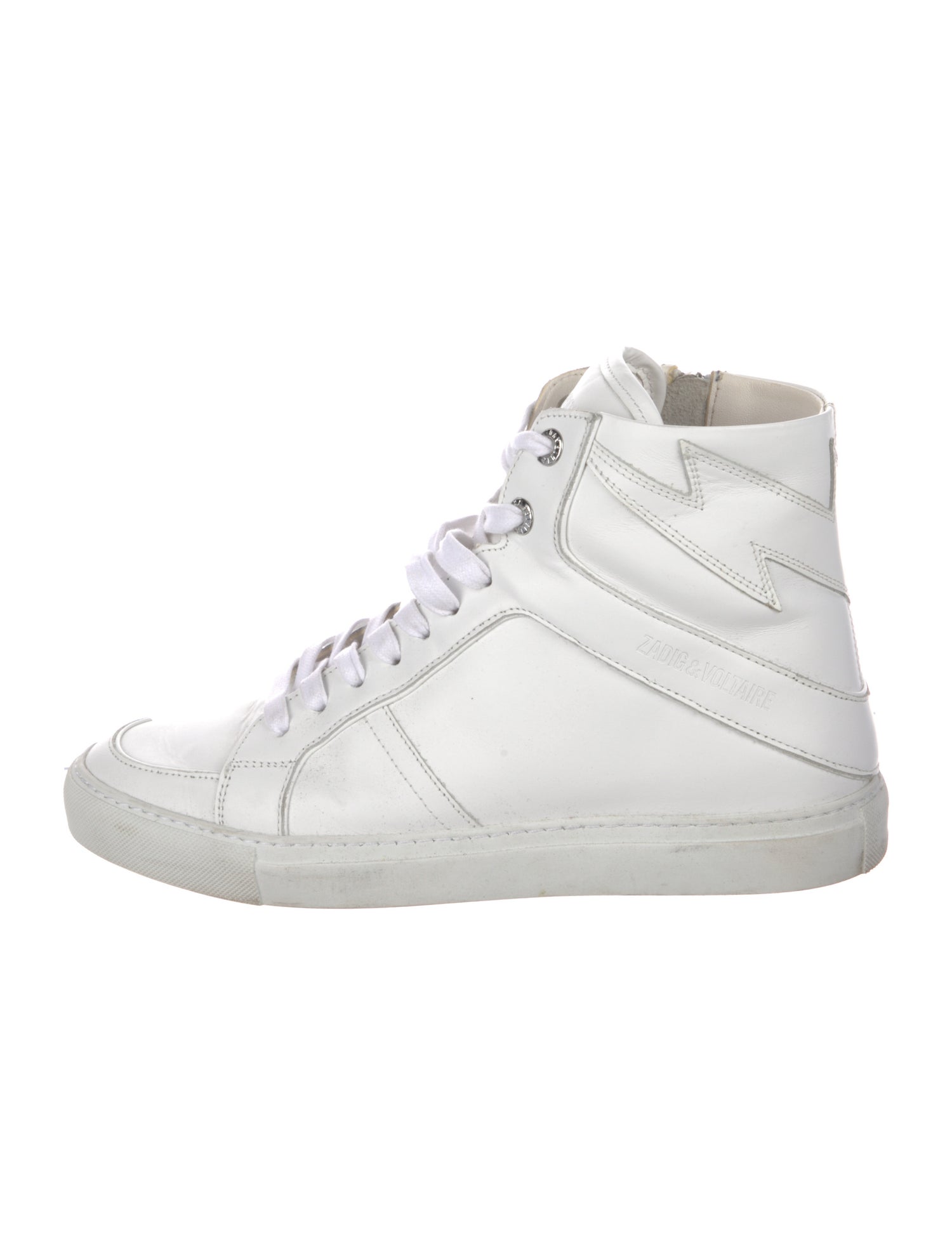 Zadig & Voltaire Leather Wedge Sneakers
