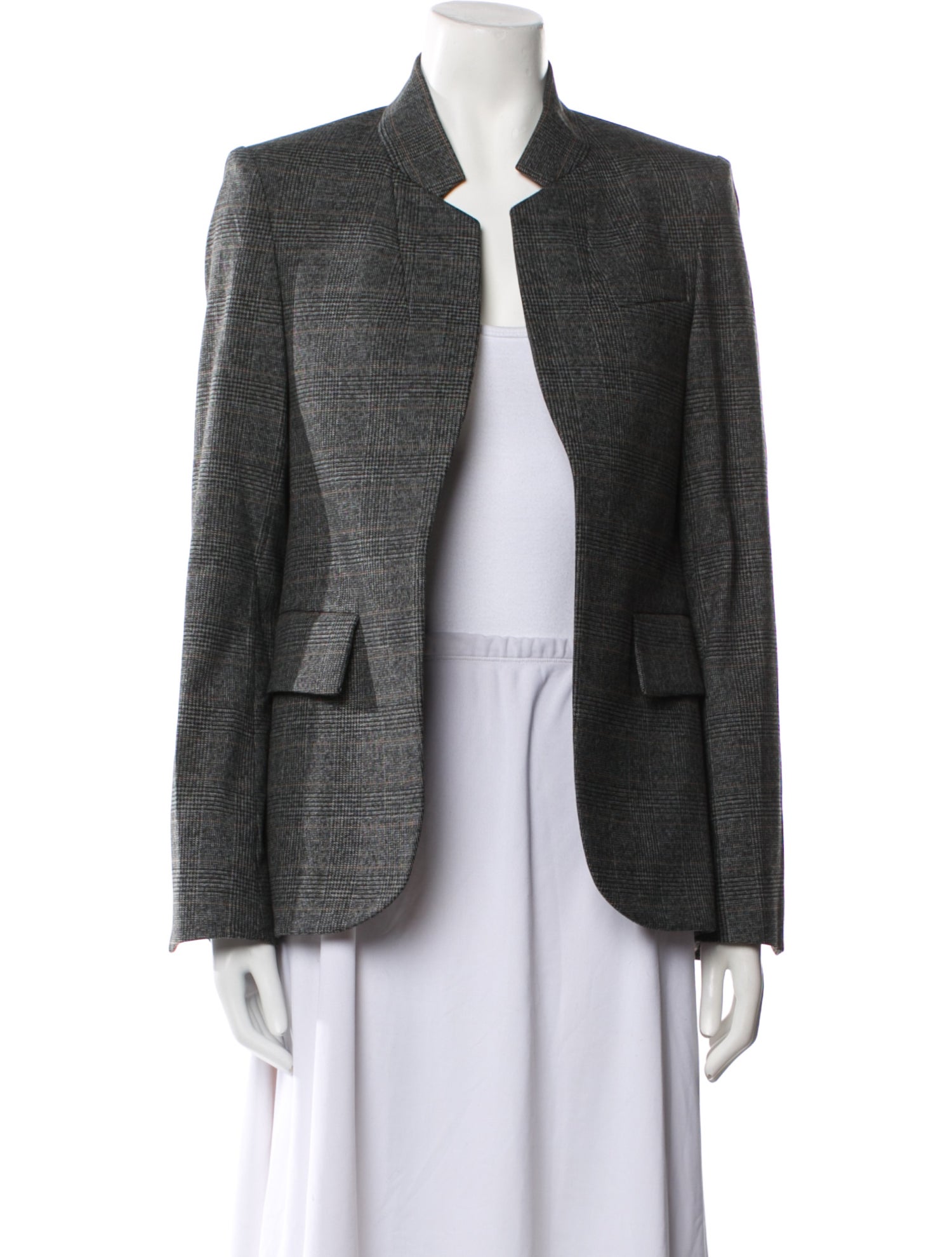 Zadig & Voltaire Plaid Print Blazer