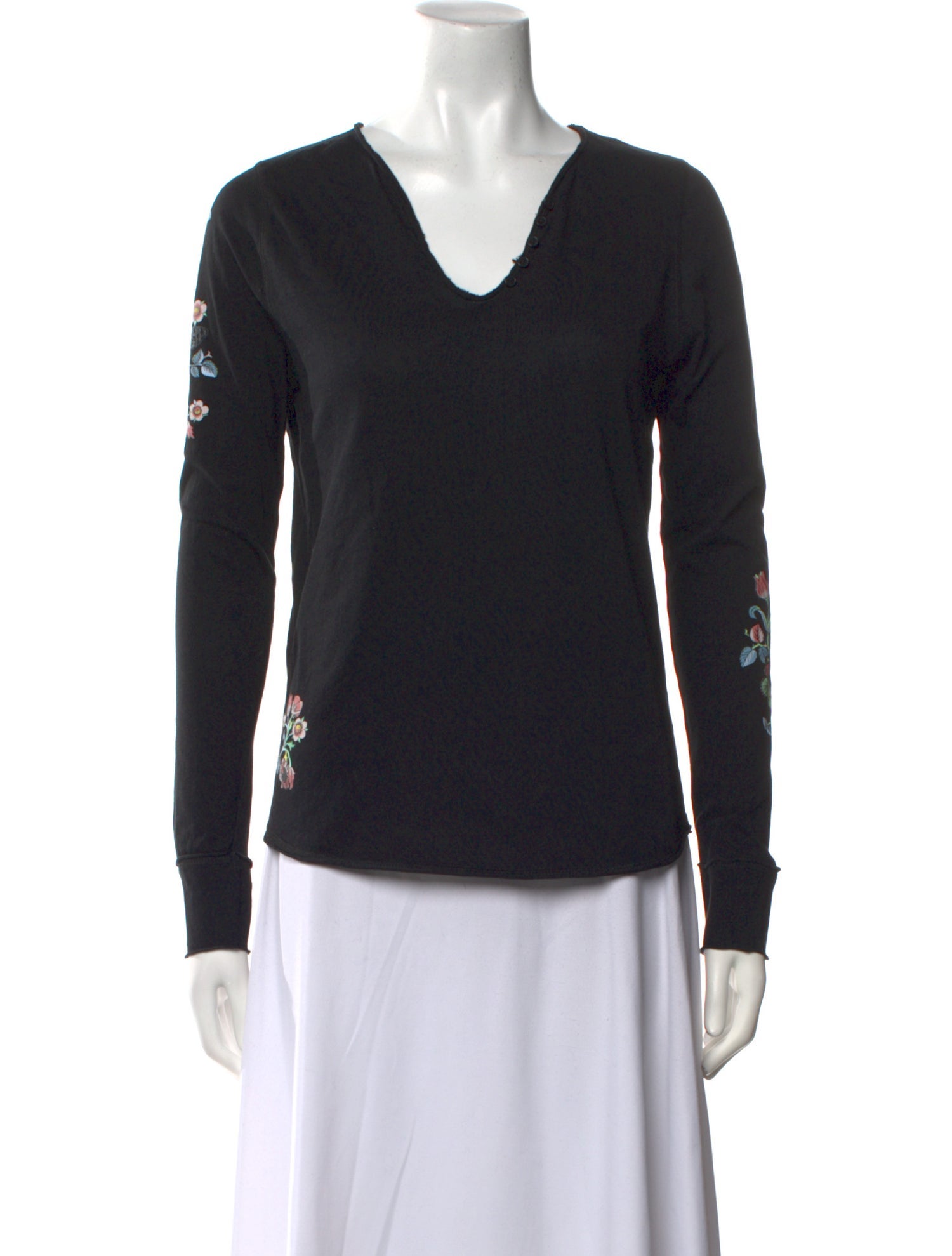 Zadig & Voltaire V-Neck Long Sleeve Top