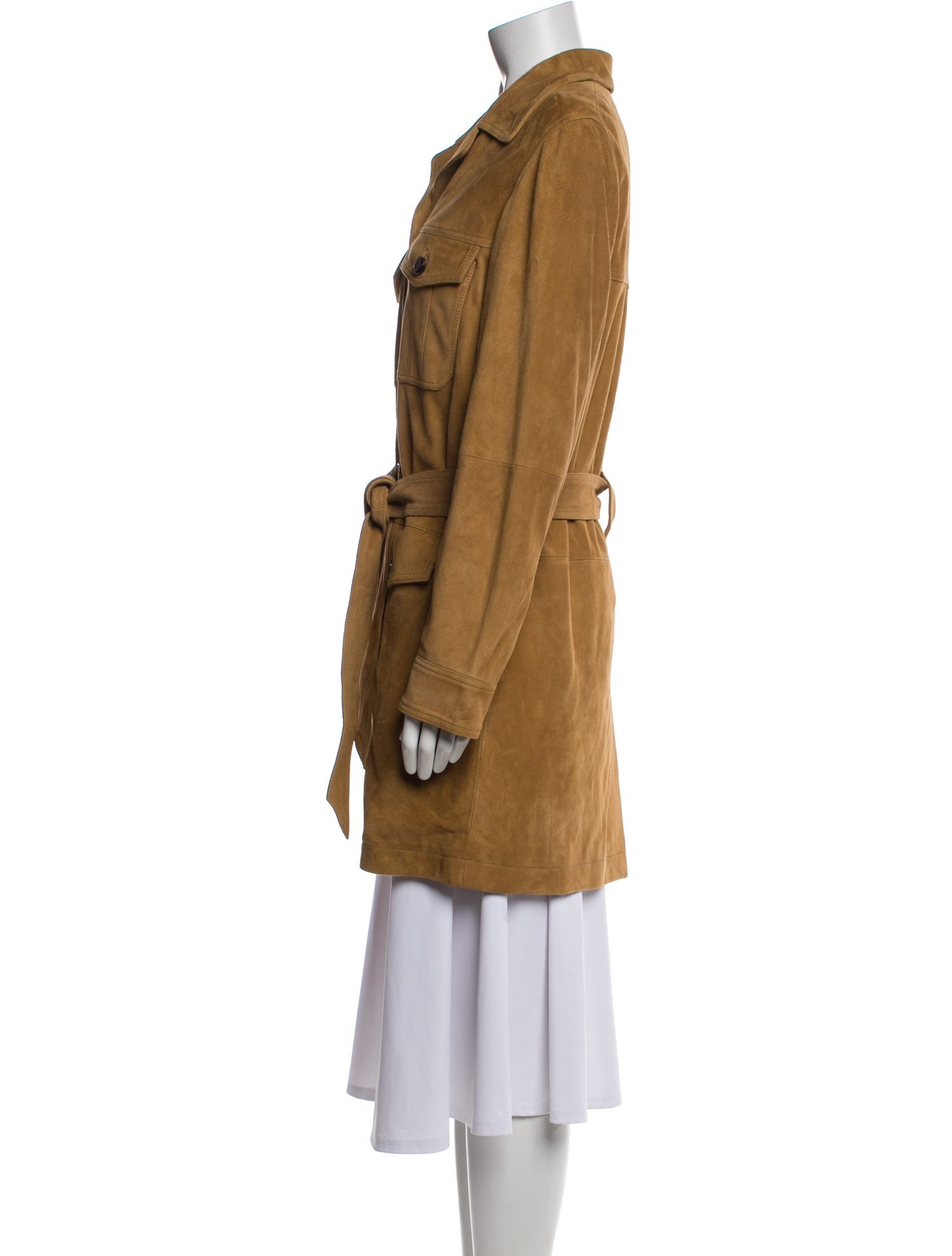 Zadig & Voltaire Goat Leather Trench Coat